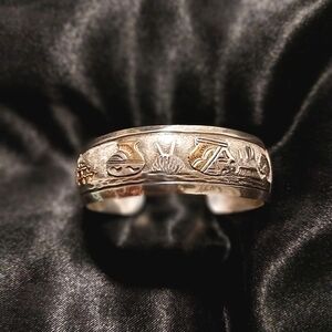 40g 14k gold & Sterling Native Cuff Bracelet